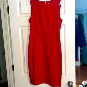 Calvin Klein, Red Fitted Dress